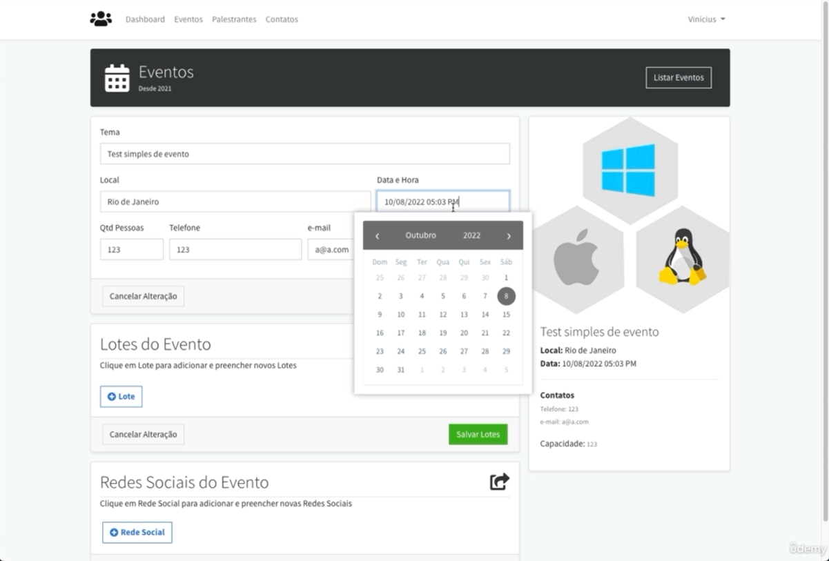 Full Stack Event Management System with .NET Web API and Angular